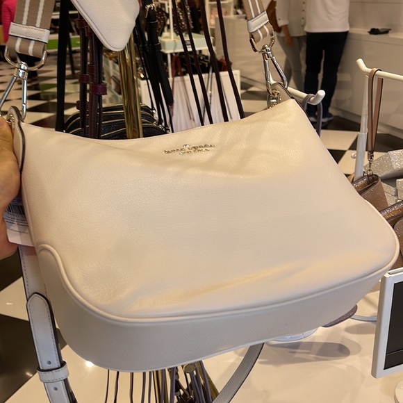 New Kate Spade Rosie Large Crossbody Pebbled Leather Parchment - Picture 15 of 16